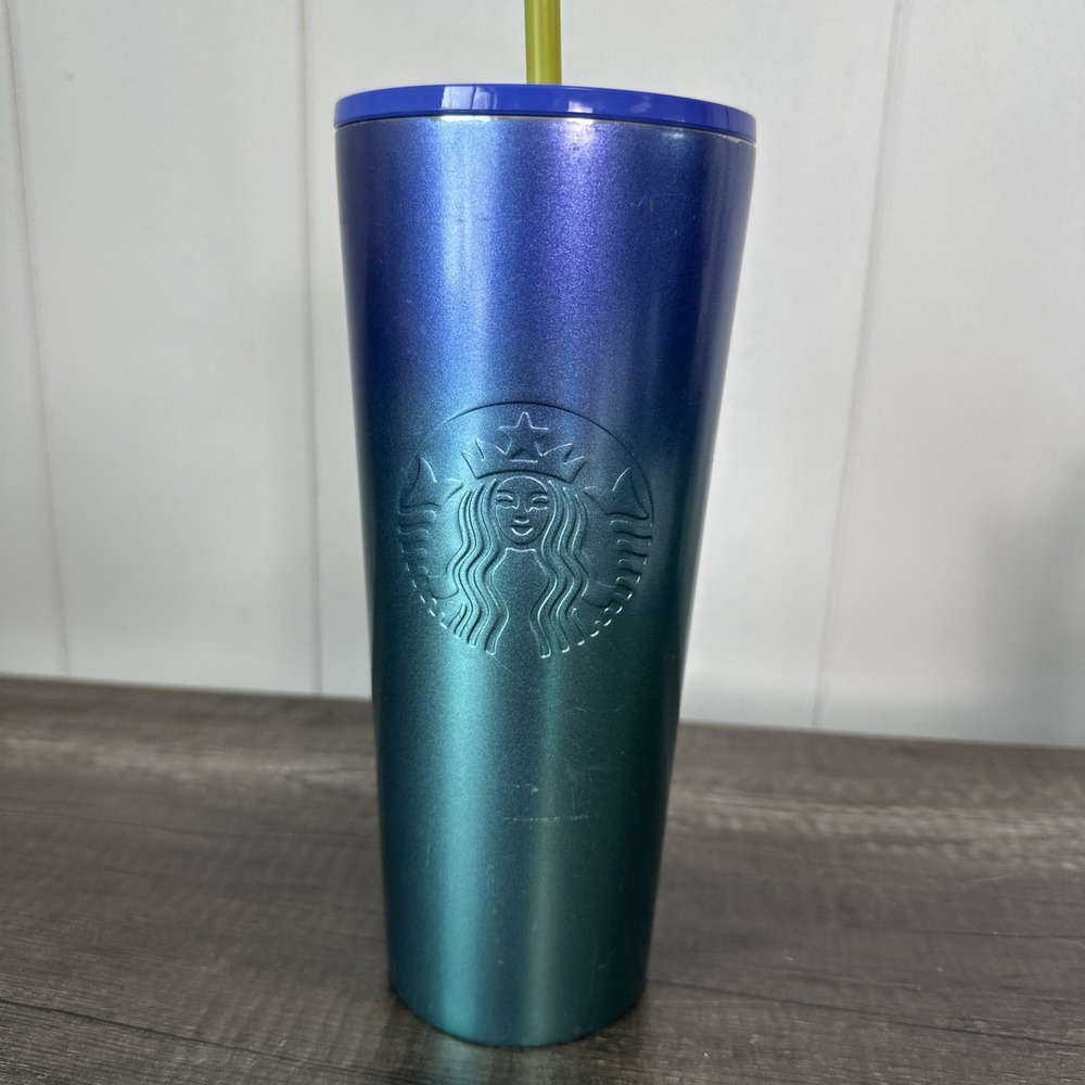Starbucks 24oz Stainless Steel Tumbler Ombré Hawaii‎ Collection Tropical Lid